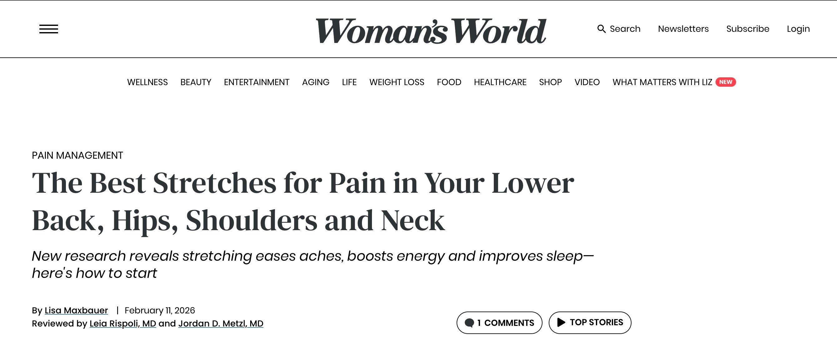 Why stretching is important